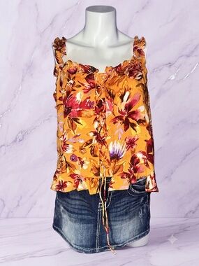 H&M NWT Floral corset style tank top